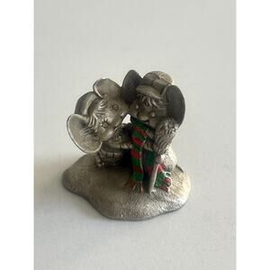 Mice, Christmas, In The Snow, Happy, Cheddar, And Co, Hudson, 1987, Hallmark, Pe